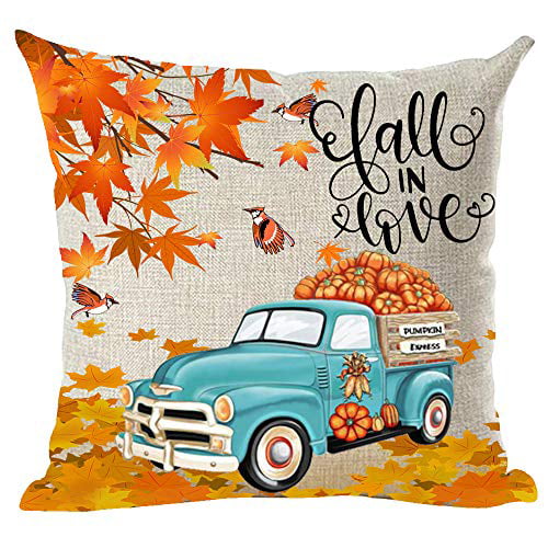 Fall in Love Bird 18" Cotton Linen Pillow Case Throw Cushion Cover Home Decor